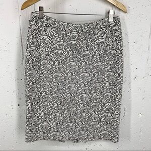 Michael Michael Kors size Medium black white paisley pencil skirt